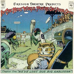 La cover dell'artista Americano William Stout disegnata per Firesign Theatre Predicts che raffigura la cicala in battuta