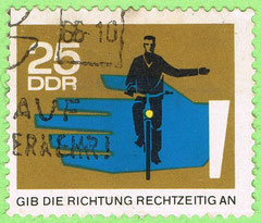 Germany 1966 Cyclists are hand signals