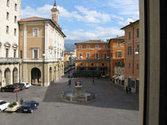 Blick aus meinem Hotelzimmer in Rieti
