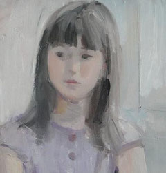 少女 8号 油彩(描画中部分)