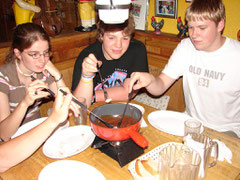 CHS students enjoy chocolate fondue in Interlaken, Switzerland