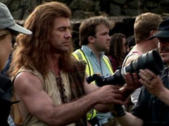Mel Gibson switches to the director on the set