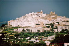 Blick vom Hotel auf die Altstadt von Ostuni