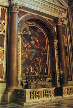 Les reliques de Ste Pétronille dans l'autel St Petronilla’s relics in the altar