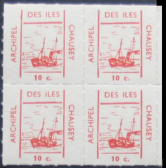 Les Iles Chausey: 1961 Boat stamp.