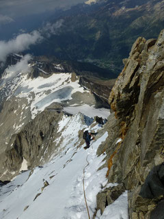 Bieschhorn, Abstieg, Westgrat, Lötschental