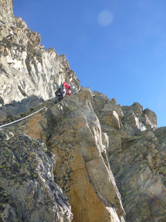 Vadrett da Tremoggia, Bivacco Colombo, Cima Sondrio, Mittelrippe der Südwand, Südwand, Südwandrippe