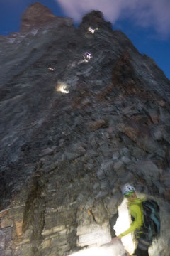 Matterhorn, Horu, Hörnligrat, Bersteigen, Zermatt, Schweiz,