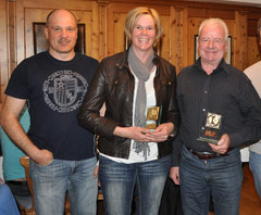 Die alten und neue Clubmeister im Rodeln Annemarie Adelsberger und Peter Seisl