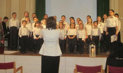 Der Kinderchor aus Wien sang für den Elternverein "Das behinderte Kind". Foto: zVg