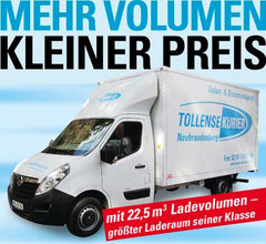 3.5 Tonner mit 22,5 m² Ladefläche und Ladebordwand