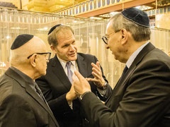 Direktor Rabbiner Joshua Spinner, Kuratorium Rabbinerseminar, Küf Kaufmann, Zentralratsvizepräsident Abraham Lehrer