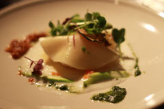 Eine offene Ravioli