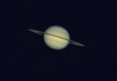 Saturn - Blick durch ein Teleskop auf der Sternwarrte
