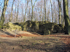 Holter Burg, Ringmauer und Standort des Palas