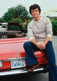 Mercedes cabriolet rouge avec Bobby Ewing de Dallas