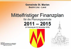 Deckblatt mittelfristiger Finanzplan der Gemeinde St. Marien (OÖ)