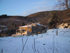 El Mas du Canton cubierto por la nieve