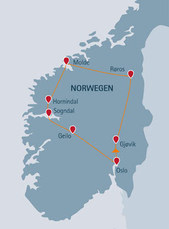 Kompakte Norwegen-Rundreise