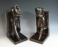 Hungarian Ceramic Bookends, 1930s