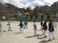 小梨小学校と合同練習