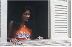 シャプリにて シコ・メンデスの妻イルザマールさん (1989年Photo by Nishioka)