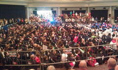 Fighters assembled for the opening ceremony
