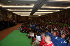Competitors in arena