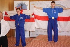 Lewis Gemmill on the podium