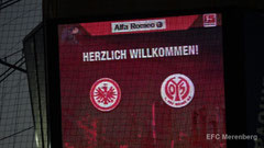 Begrüßung auf dem Stadionürfel beim Heimspiel der Eintracht gegen Mainz 05 am 23.09.2014