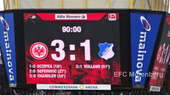 Endstand auf dem Würfel im Stadion