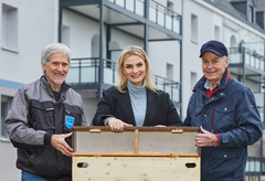 Vonovia Spende für Mauersegler Nistkästen