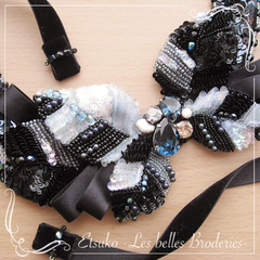 オートクチュール刺繍　成田悦子　ネックレスLa nuit étoilée 
