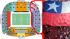 Marea Roja en el estadio
