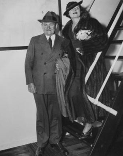 1935 - Irene and Frank somewhere on a ship between Hollywood and New York