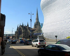 St Martin's-in-the-Bull Ring and the Selfridges building viewed from Park Street