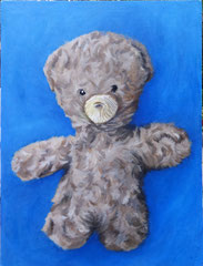 Nounours     /     33 x 24 cm     /     Huile sur toile marouflée sur cp 5mm