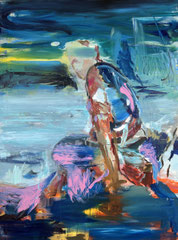 zwischen Himmel und Erde · Acryl auf Leinwand · 2025