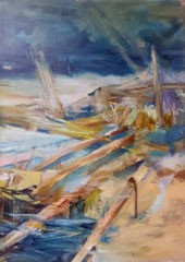 Teil davon / part of it  02 · Acryl auf Leinwand · 50 x 70 cm · 2023