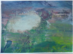 Anlandung 01 · Acryl auf Papier · 21 x 14,8 cm · 2023