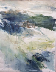 nach dem Wildwuchs die Weite · 150 x 180 cm · Acryl auf Papier · 2024