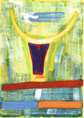 Nr.: 018     "Junger Stier im Frühling"    70*100 cm