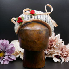 VOLGA : Sisal et fleurs en tissu
