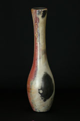 Vase-Unikat, von Hand poliert, Grubenbrand, H 44 cm