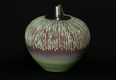 Vase/Öllampe-Unikat, gegossen und von Hand geschnitten,  H 17 cm