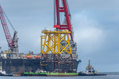 EDF RENOUVELABLES - CAPA ENTREPRISES - Installation du Jacket - Parc éolien offshore de Guérande