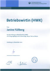 Betriebswirtin (HWK)