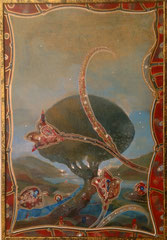 SERGIO PAUSIG  DANUBIUS VI Pigmenti e lacche su tela e legno 48 x 68  cm.  2014