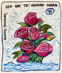 La Rosa  [SMA031625-OC20X16in] | 2025 | charcoal and gouache on handmade Mexican paper | 20 x 16 in ( 51 x 40.6 cm )