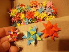 Fröbelsterne/Faltarbeit:Origami-Micha